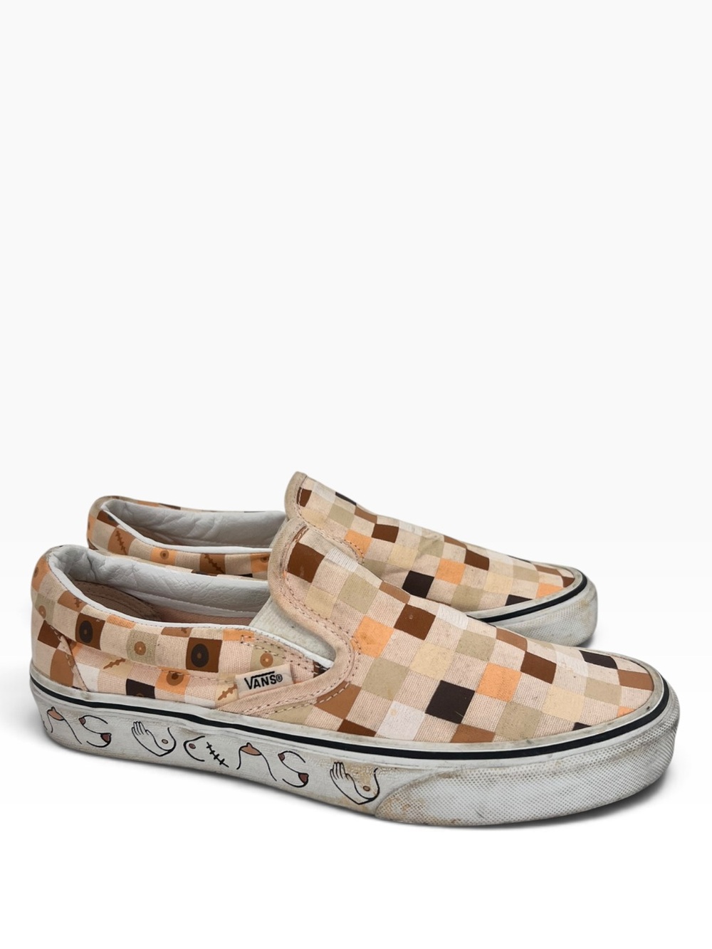 Vans Special Edition Breast Cancer Awareness Save the Tatas Slip on Checkered